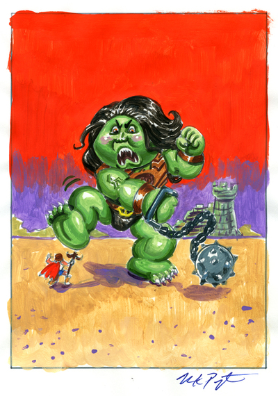 Mega TORY / Giant WYATT Color Rough - Disasters of the Universe Series 3 2017