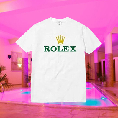 Free Shipping-R O L E X TSHIRT ( WHITE )