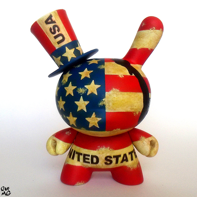 5" USA flag vintage dunny