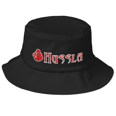 Hussla Red White 0706 Old School Bucket Hat