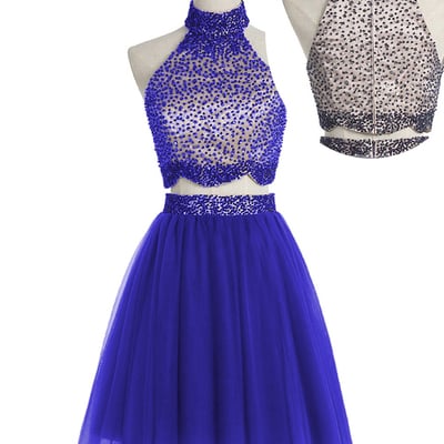 Two pieces homecoming dresses,pretty party dress,charming homecoming dress,graduation dress,homecoming dress,short prom dress d52 - Thumbnail 4