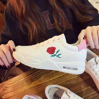 Harajuku Rose White Sneakers Running Shoes - Thumbnail 1