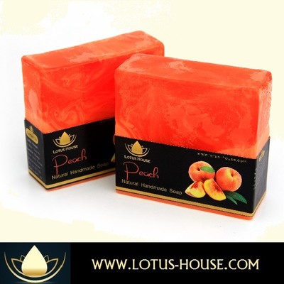 Lotus House Peach Natural Handmade Soap (300g) / 3 Bars