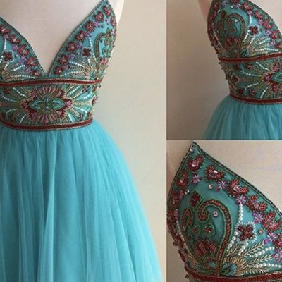 Beading pretty homecoming dresses,pretty party dress,charming homecoming dress,graduation dress,homecoming dress,short prom dress d58 - Thumbnail 3