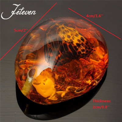 NEW! Beautiful Butterfly Simulated Amber Pendant