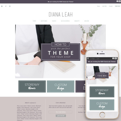 Storenvy Premium Plus Theme | Custom Storefront | DianaLeah