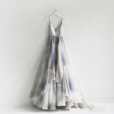 Custom made A line v neck long prom dress,v neck evening dress