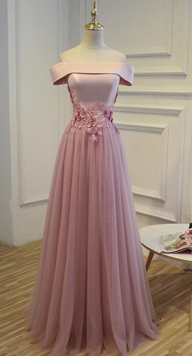 Beauty Long Party Prom Dress, 2017 Boat Neck Evening Dress, Women Formal Prom Gown