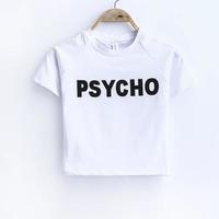 PSYCHO Printed Crop Top - Thumbnail 4