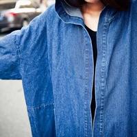 Oversize Hoodie Denim Jacket - Thumbnail 4