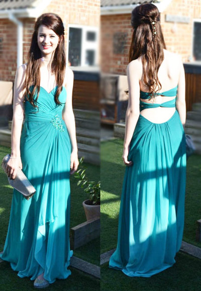 Sweetheart Neck Long Chiffon Prom Dresses Floor Length Women Dresses