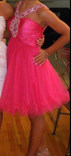 Spaghetti Straps A-line tulle Prom Dresses Crystals Women Dresses