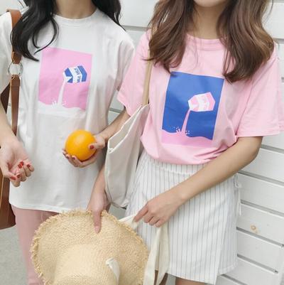 Cute Milk Printed Tee