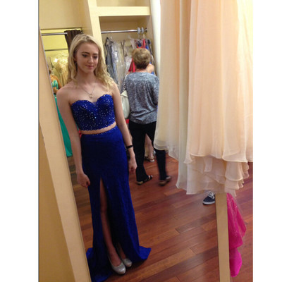 Sweetheart Neck Long Chiffon Prom Dresses Crystals beaded Women party Dresses