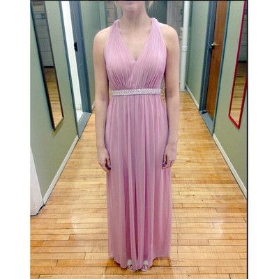 V-neck Long Chiffon Prom Dresses Pleat Women Party Dresses