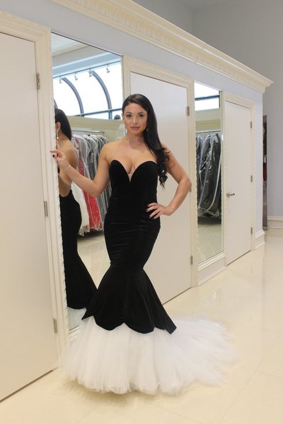 Sweetheart Mermaid Tulle prom Dresses Floor Length Women Dresses