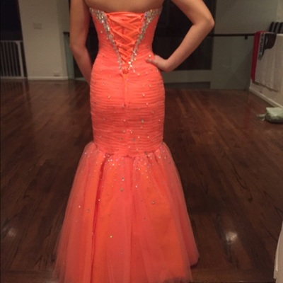 Sweetheart Neck Mermaid Tulle Prom Dresses Crystals floor Length Women party dresses