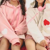 Harajuku Pastel Heart Hoodie Sweatshirt - Thumbnail 4