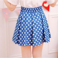 Lace up Polka Dot Skirt - Thumbnail 1