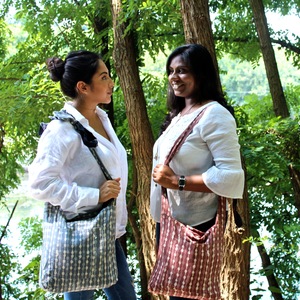 Binary Blocks Quilted Tag Along Crossbody - Thumbnail 3