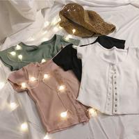 Retro Knitted Button Top - Thumbnail 3