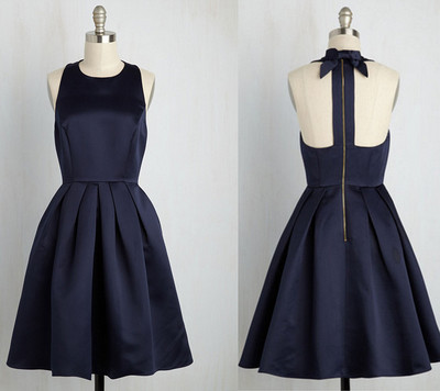 Halter Neck Short Satin Prom Dresses Women Party Dresses