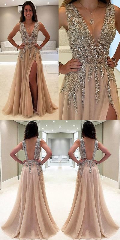 V-Neck Beading Prom dress,sexy prom dress,Evening Dress,Charming prom dress, long prom dress,prom dresses, elegant prom dress, prom dress Z147