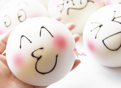 Jumbo Blush Bun Squishy Emoticon