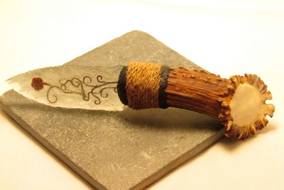 Brass Flowers in Clear on Antler