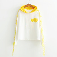 Color Block Heart Hoodie Sweatshirt - Thumbnail 2