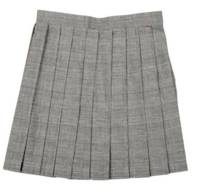 Gray Pleated Skirt