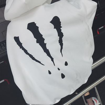 Harajuku fashion violence scratched hoodies