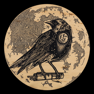 "The Herald" 8" Print on Wood