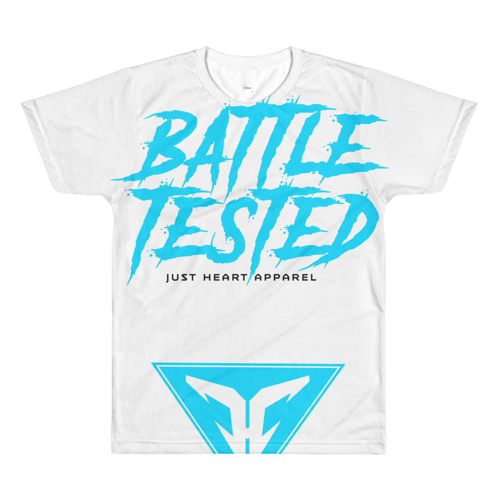 Battle Tested sublimated blue graphic tee