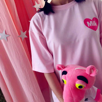 PINK ICHIGO MILK TEE - Thumbnail 2