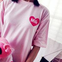 PINK ICHIGO MILK TEE - Thumbnail 3