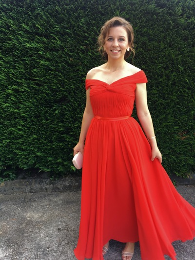 Simple Cheap A-line Off-shoulder Long Chiffon Pleat Prom Evening Dresses Customized Made P96