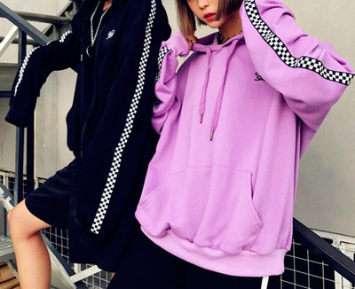 *Free Ship* Harajuku Checks Hoodie Sweatshirt