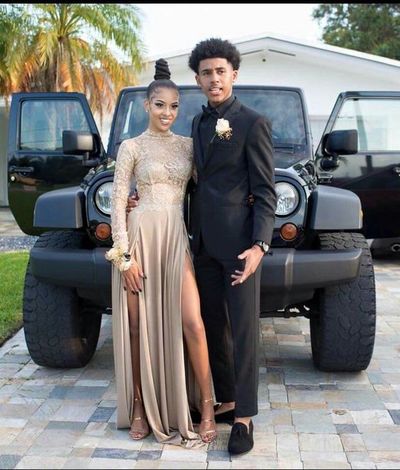 Prom Dress 2017 Sexy See Through Long Sleeves High Neck Lace High Slit Prom Party Dresses E324