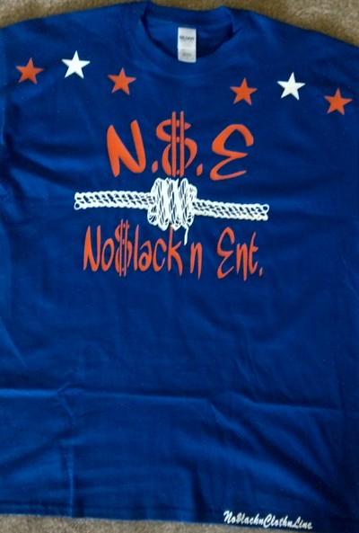 N$E No$lacknEnt. (RoyalBlue,Orange&White) Business T-Shirt.