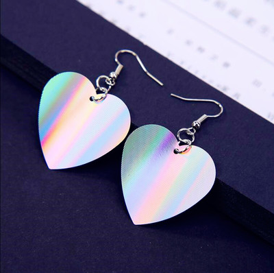 Hologram Heart Earrings