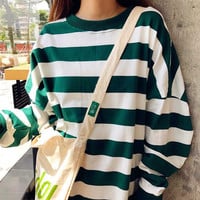 Harajuku Stripe Long Sleeve T-shirt - Thumbnail 4