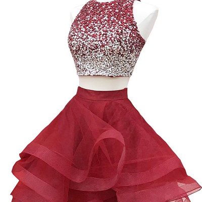 Beading homecoming dresses,pretty party dress,charming homecoming dress,graduation dress,homecoming dress,short prom dress d64 - Thumbnail 4