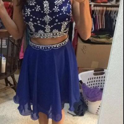 Royal blue homecoming dresses,pretty party dress,charming homecoming dress,graduation dress,homecoming dress,short prom dress d74 - Thumbnail 4