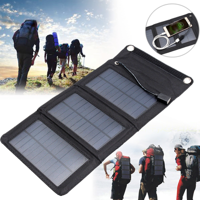 Portable Solar Panel Outdoor Travel Emergency Foldable Charger Power Bank 5V 7W with USB Port