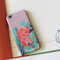 Jungle Series, Aloha Tiger iphone 6/6s 7/7s case - Thumbnail 2