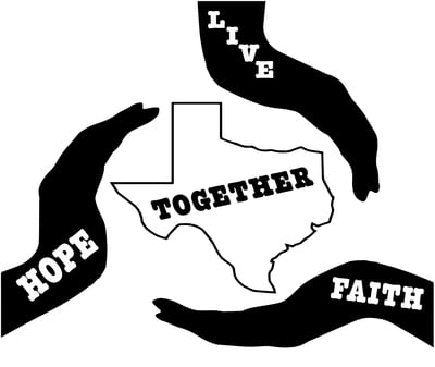 Live Faith hope Hands supporting state of Texas outdoor handmade vinyl decal Temporarly available