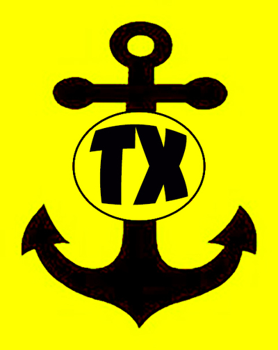 Split anchor solid Texas initials outdoor handmade vinyl decal Temporarly available