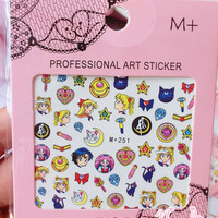 Cute Sailor Moon Nail Stickers - Thumbnail 1