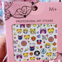 Cute Sailor Moon Nail Stickers - Thumbnail 2